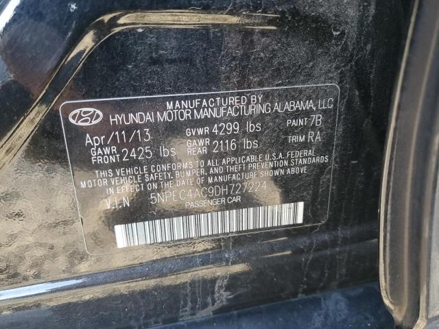 5NPEC4AC9DH727224 - 2013 HYUNDAI SONATA SE BLACK photo 12