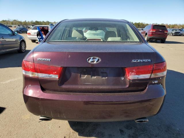 5NPEU46F66H053875 - 2006 HYUNDAI SONATA GLS BURGUNDY photo 6