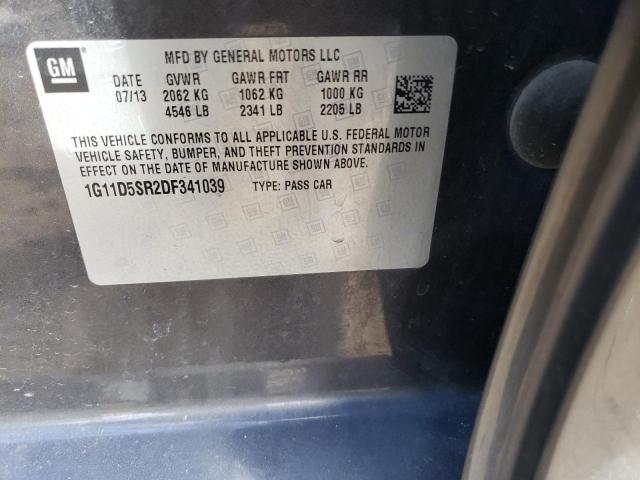 1G11D5SR2DF341039 - 2013 CHEVROLET MALIBU 1LT 黑色 照片 12