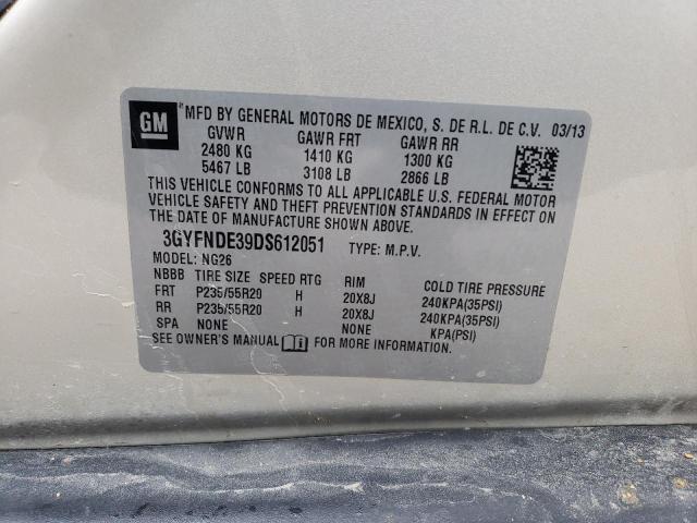 3GYFNDE39DS612051 - 2013 CADILLAC SRX PERFORMANCE COLLECTION Күміс фото 13