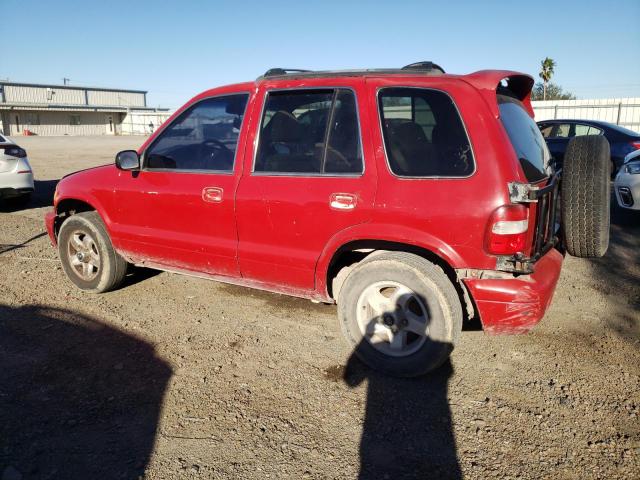 KNDJB723425115981 - 2002 KIA SPORTAGE RED photo 2