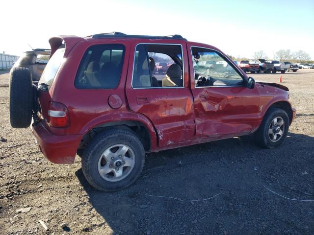 KNDJB723425115981 - 2002 KIA SPORTAGE RED photo 3