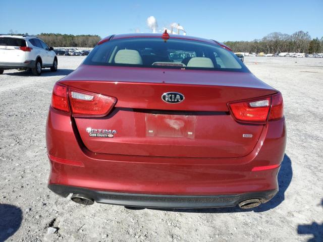 5XXGM4A77FG394013 - 2015 KIA OPTIMA LX RED photo 6