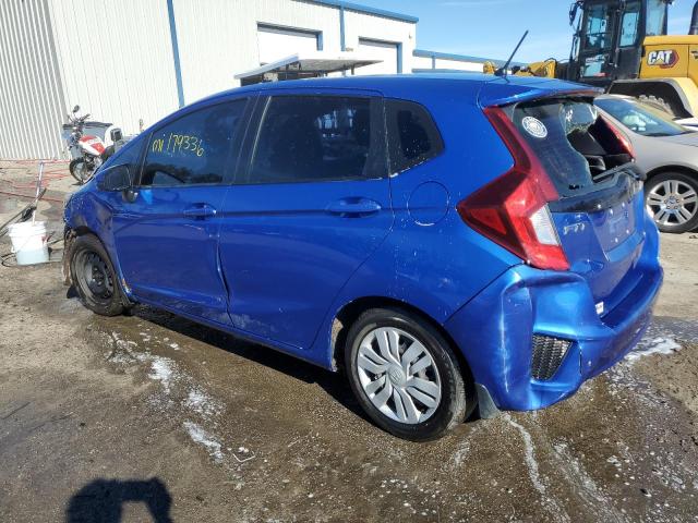 JHMGK5H52GS001539 - 2016 HONDA FIT LX BLUE photo 2