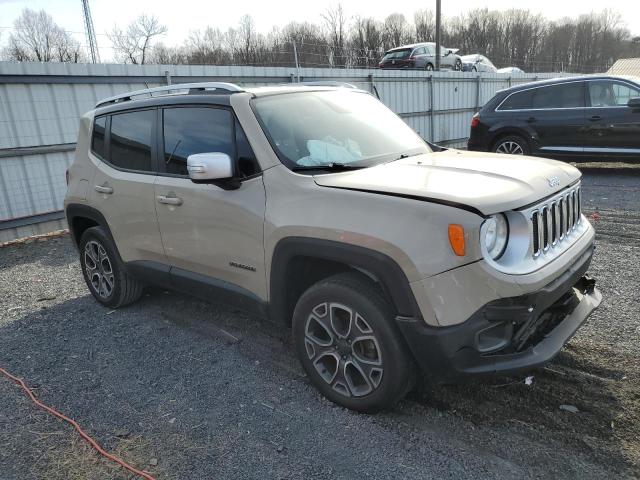 ZACCJBDT4GPD51590 - 2016 JEEP RENEGADE LIMITED BEIGE photo 4