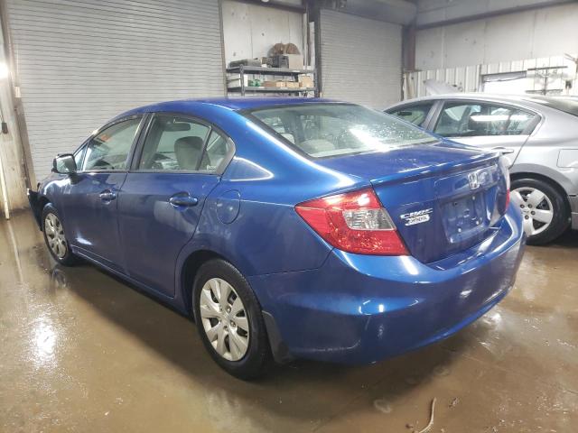 19XFB2F50CE076879 - 2012 HONDA CIVIC LX BLUE photo 2