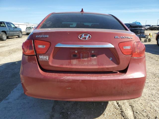 KMHDU4AD8AU981781 - 2010 HYUNDAI ELANTRA BLUE RED photo 6