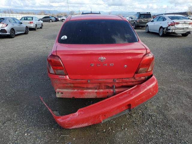 JTDAT123X20202341 - 2002 TOYOTA ECHO RED photo 6