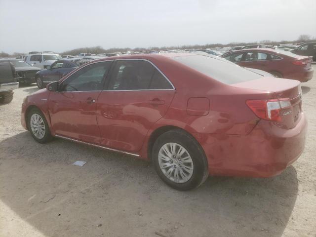 4T1BD1FK0CU047887 - 2012 TOYOTA CAMRY HYBRID RED photo 2