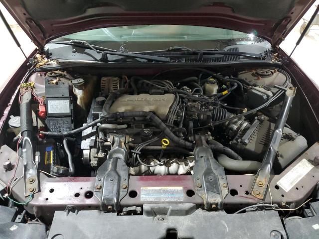 2G1WW12E849396108 - 2004 CHEVROLET MONTECARLO LS BURGUNDY photo 11