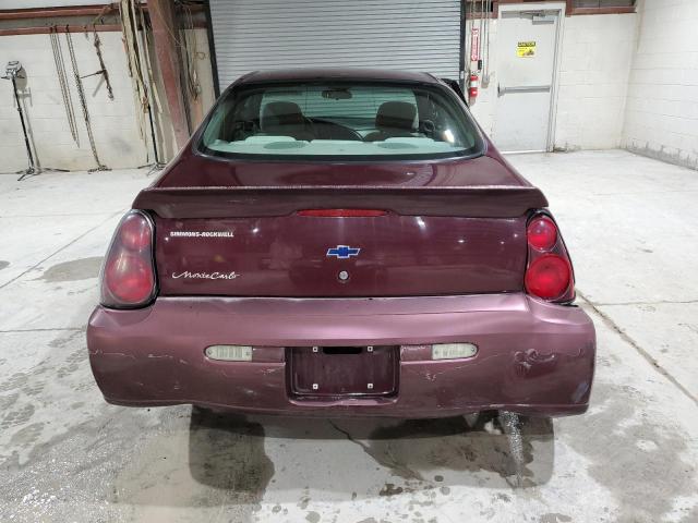 2G1WW12E849396108 - 2004 CHEVROLET MONTECARLO LS BURGUNDY photo 6