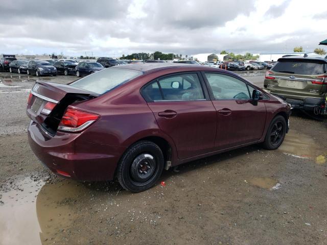 19XFB2F53DE250879 - 2013 HONDA CIVIC LX BURGUNDY photo 3