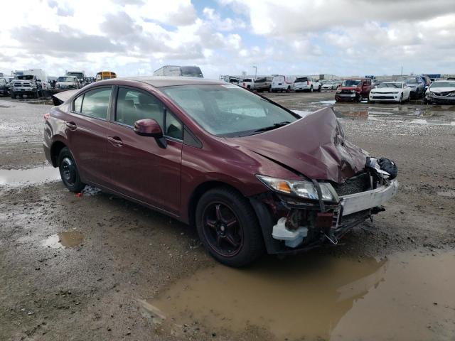 19XFB2F53DE250879 - 2013 HONDA CIVIC LX BURGUNDY photo 4