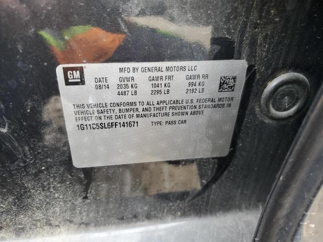 1G11C5SL6FF141671 - 2015 CHEVROLET MALIBU 1LT GRAY photo 12