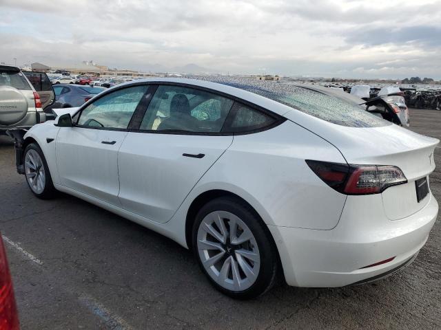 5YJ3E1EA1NF374163 - 2022 TESLA MODEL 3 WHITE photo 2