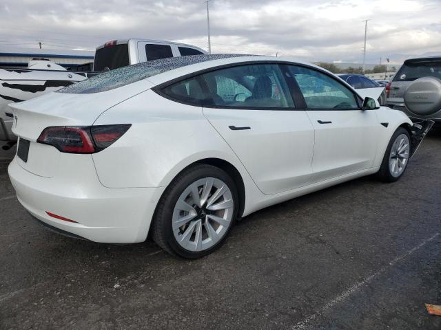 5YJ3E1EA1NF374163 - 2022 TESLA MODEL 3 WHITE photo 3