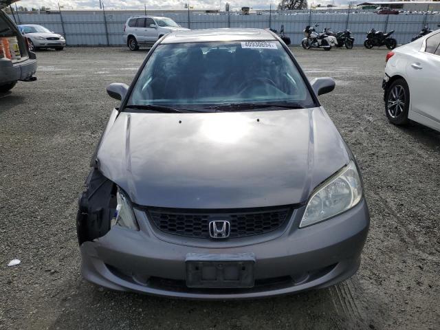 1HGEM22995L079046 - 2005 HONDA CIVIC EX GRAY photo 5