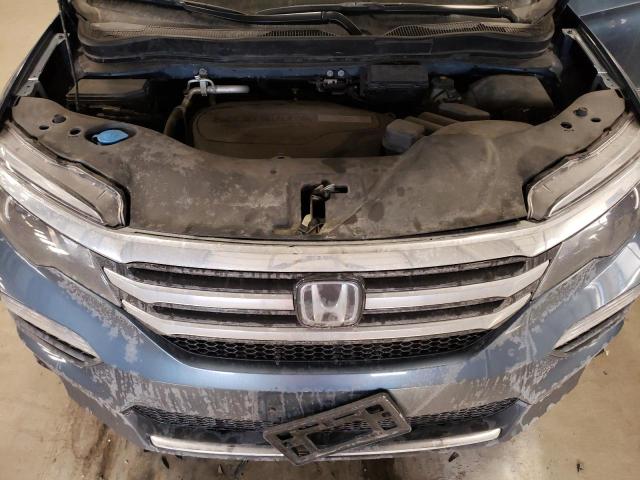 5FNYF6H05HB079879 - 2017 HONDA PILOT ELITE BLUE photo 12