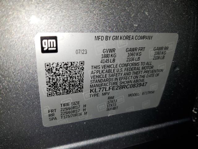 KL77LFE28RC083947 - 2024 CHEVROLET TRAX LS GRAY photo 13