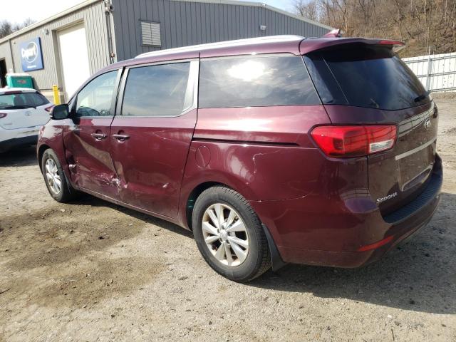 KNDMB5C13G6145277 - 2016 KIA SEDONA LX BURGUNDY photo 2