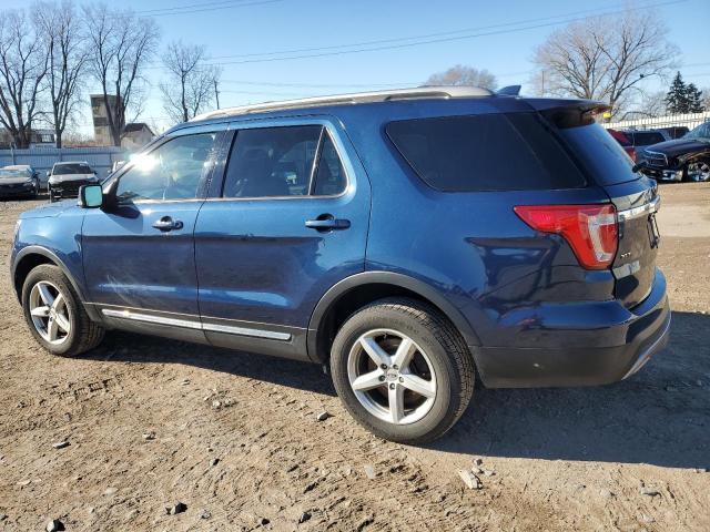 1FM5K8D84HGD89058 - 2017 FORD EXPLORER XLT BLUE photo 2