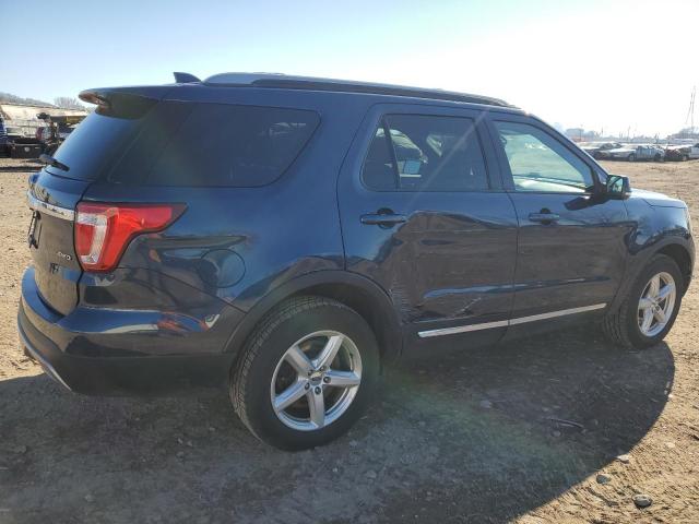 1FM5K8D84HGD89058 - 2017 FORD EXPLORER XLT BLUE photo 3