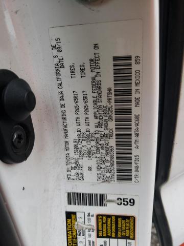 3TMAZ5CN0GM003969 - 2016 TOYOTA TACOMA DOUBLE CAB 白色 照片 12