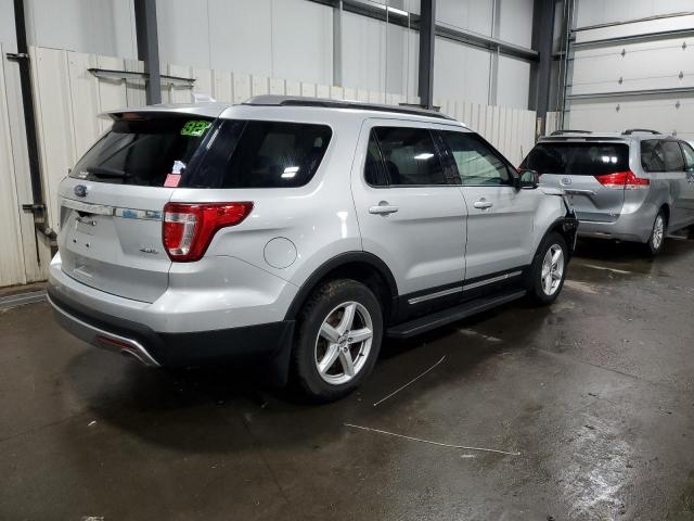 1FM5K8D81HGC87541 - 2017 FORD EXPLORER XLT SILVER photo 3