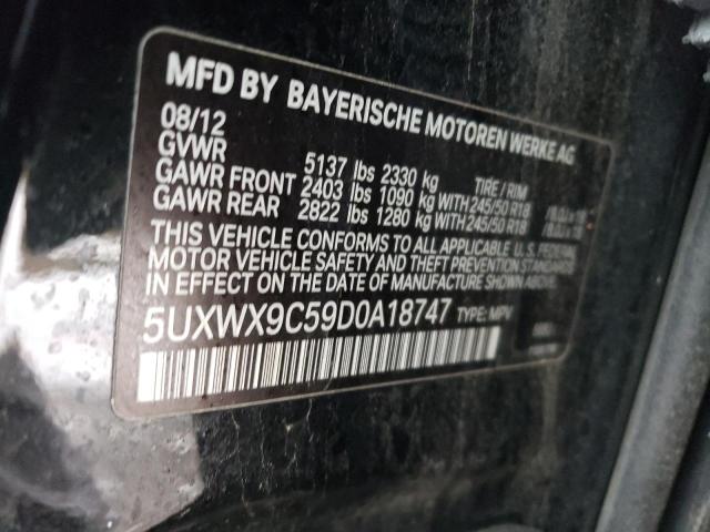 5UXWX9C59D0A18747 - 2013 BMW X3 XDRIVE28I BLACK photo 14