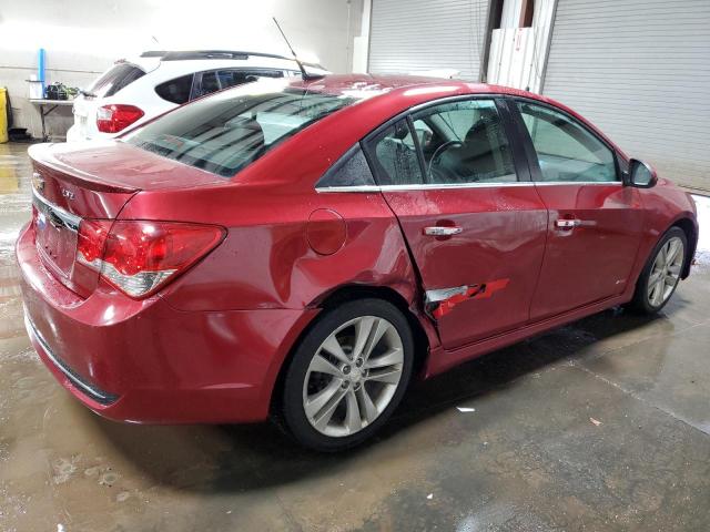 1G1PH5SC4C7400188 - 2012 CHEVROLET CRUZE LTZ RED photo 3