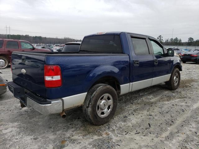 1FTRW12WX8FA16082 - 2008 FORD F-150 SUPERCREW BLUE photo 3