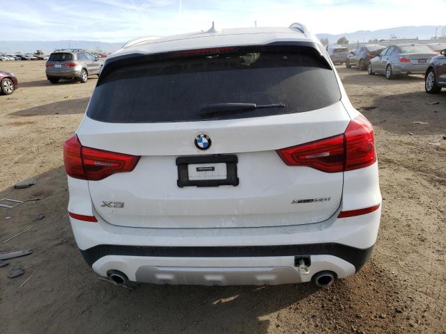 5UXTR9C51KLR04616 - 2019 BMW X3 XDRIVE30I WHITE photo 6