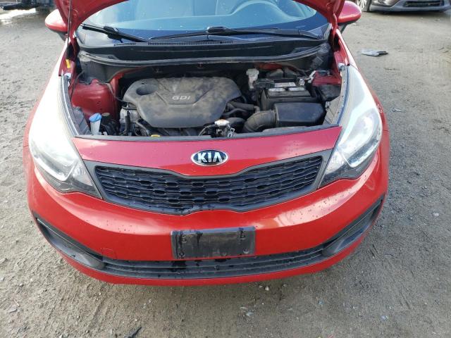 KNADM4A30F6515279 - 2015 KIA RIO LX RED photo 11