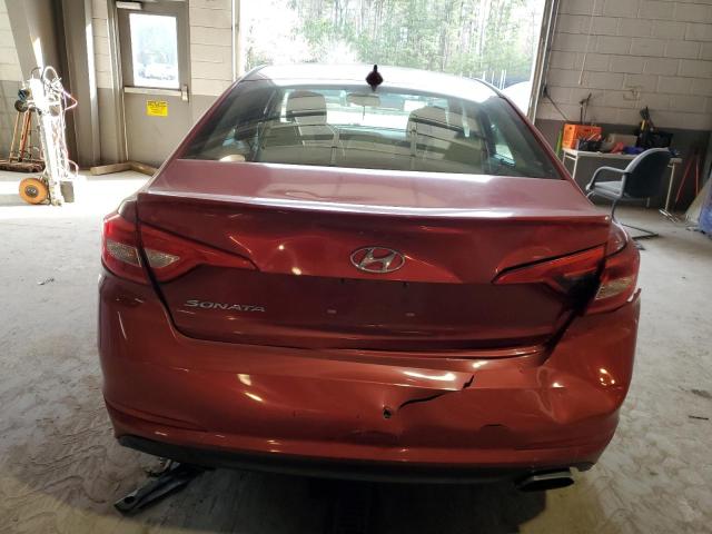 5NPE24AF4HH462456 - 2017 HYUNDAI SONATA SE RED photo 6