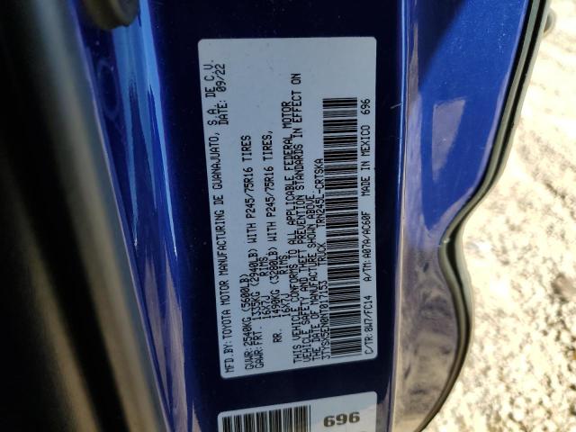 3TYSX5EN0NT017153 - 2022 TOYOTA TACOMA ACCESS CAB ლურჯი ფოტო 12