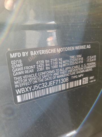 WBXYJ5C32JEF71308 - 2018 BMW X2 XDRIVE28I GRAY photo 12
