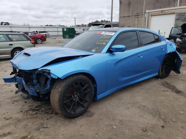 2C3CDXGJ8KH622390 - 2019 DODGE CHARGER SCAT PACK BLUE photo 1