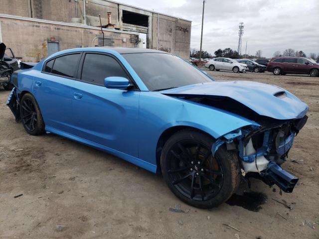 2C3CDXGJ8KH622390 - 2019 DODGE CHARGER SCAT PACK BLUE photo 4