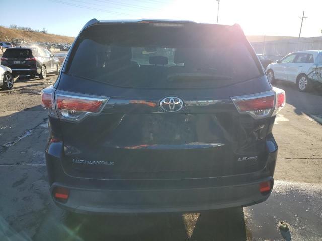 5TDBKRFH4ES033625 - 2014 TOYOTA HIGHLANDER LE BLUE photo 6