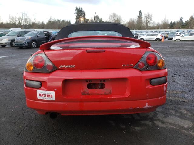 4A3AE75H13E008710 - 2003 MITSUBISHI ECLIPSE SPYDER GTS RED photo 6