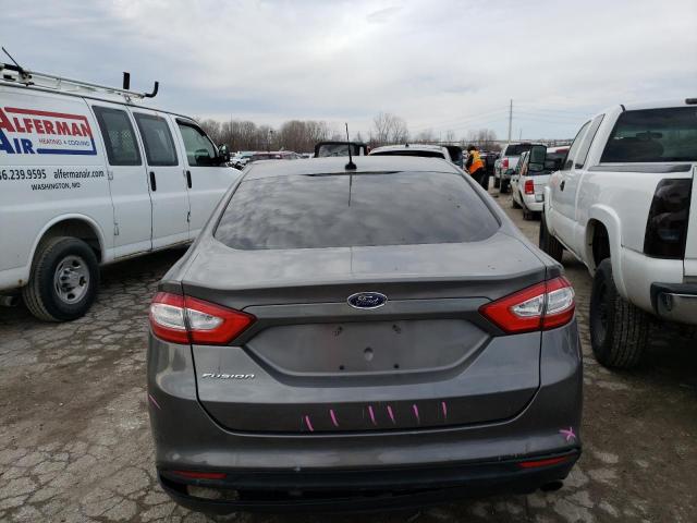 3FA6P0G78DR108015 - 2013 FORD FUSION S GRAY photo 6