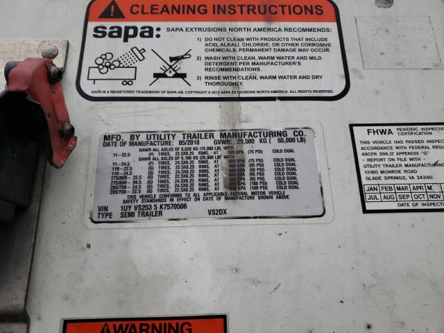1UYVS2535K7570506 - 2019 UTILITY TRAILER Ağ foto 10
