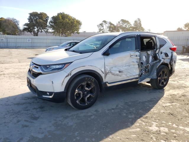 5J6RW2H93JL012349 - 2018 HONDA CR-V TOURING WHITE photo 1