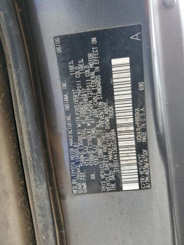 5TBDT44136S538984 - 2006 TOYOTA TUNDRA DOUBLE CAB SR5 GRAY photo 12