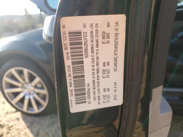 2C3LA73W57H660239 - 2007 CHRYSLER 300C SRT-8 BLACK photo 12