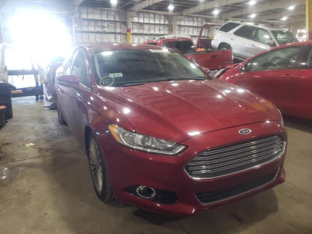 3FA6P0K96ER209077 - 2014 FORD FUSION TITANIUM MAROON photo 1