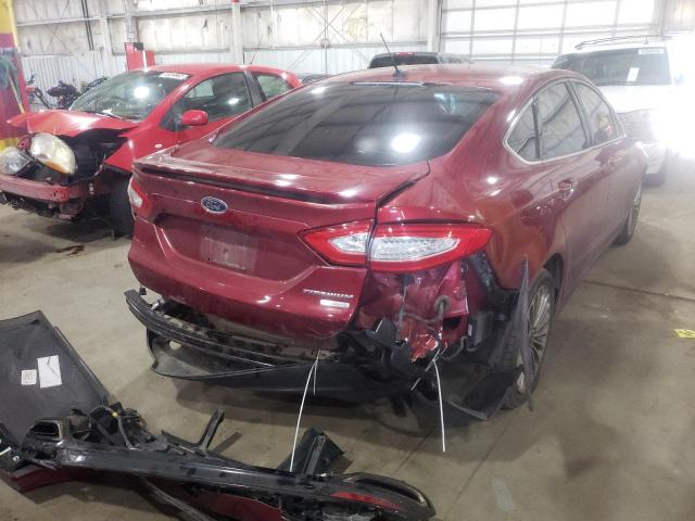 3FA6P0K96ER209077 - 2014 FORD FUSION TITANIUM MAROON photo 4