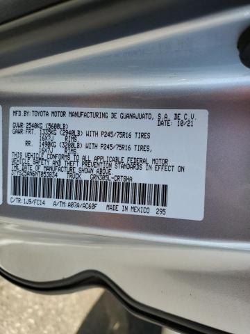 3TYSZ5AN6NT053834 - 2022 TOYOTA TACOMA ACCESS CAB ვერცხლისფერი ფოტო 12