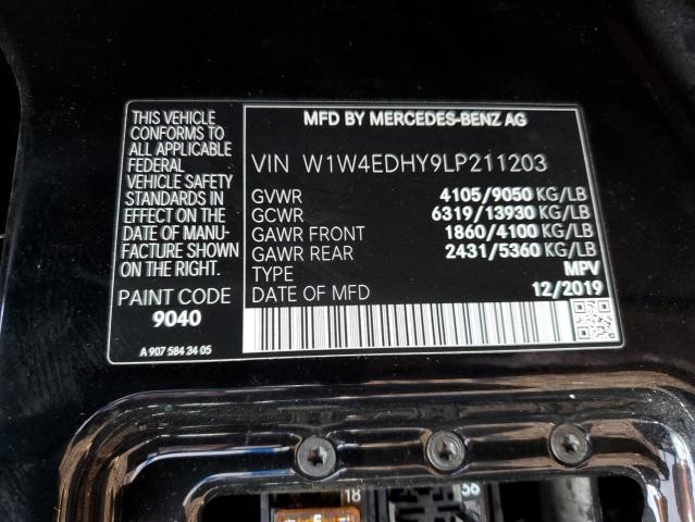 W1W4EDHY9LP211203 - 2020 MERCEDES-BENZ SPRINTER 2500 BLACK photo 13