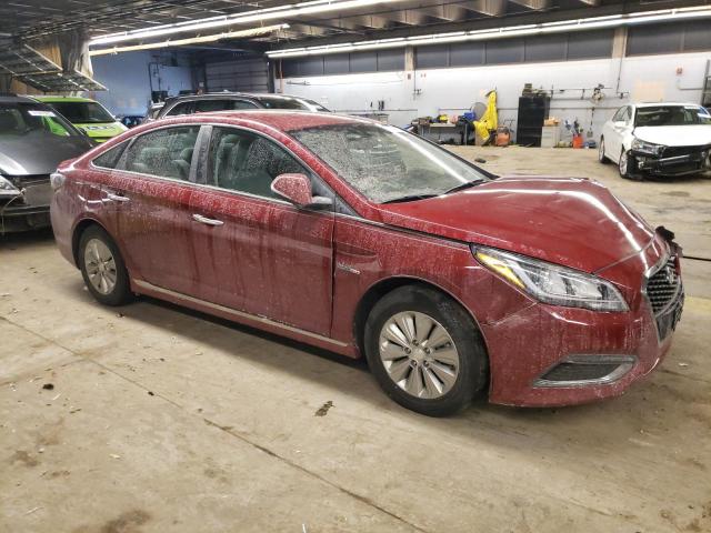 KMHE24L12GA017104 - 2016 HYUNDAI SONATA HYBRID RED photo 4